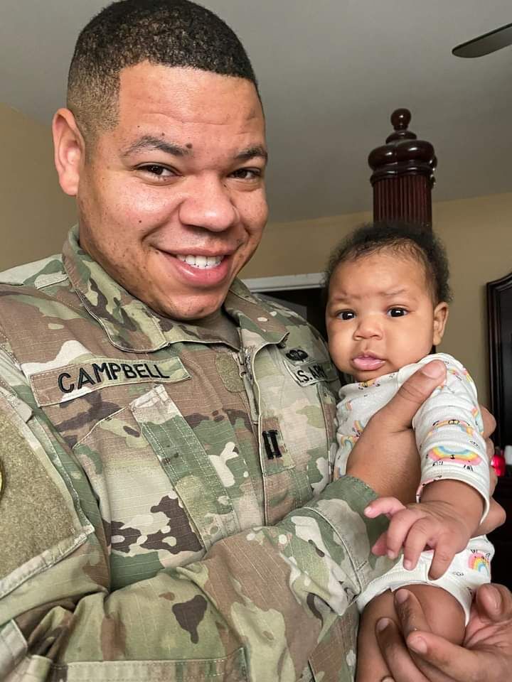 Keontra Campbell with his daughter, Gabriella
